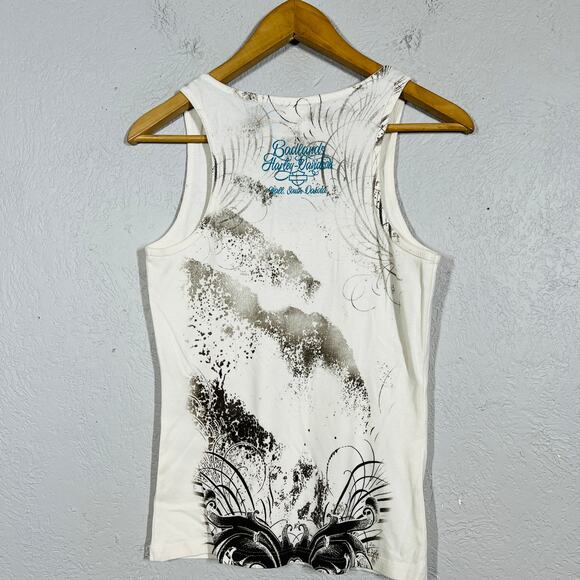 Harley Davidson 2012 Sturgis Tank All Over Print Badlands HD White Teal - L - Picture 3 of 5
